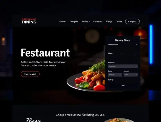 Futuristic Restaurant Website