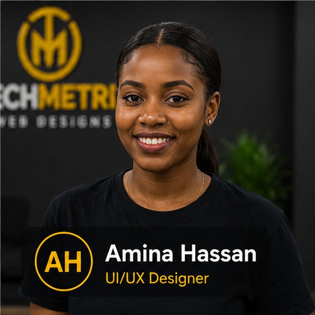 Amina Hassan - UI/UX Designer at Techmetris
